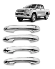  APLIQUE MACANETA EXTERNA CROMADO HILUX/SW4 2016 A 2020 4P