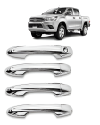  APLIQUE MACANETA EXTERNA CROMADO HILUX/SW4 2016 A 2020 4P