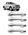  APLIQUE MACANETA EXTERNA CROMADO HILUX/SW4 2016 A 2020 4P
