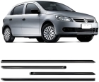 APLIQUE FRISO LATERAL GOL G5 4 PORTAS PRETO INOX POLIDO 1018