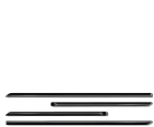 APLIQUE FRISO LATERAL GOL G5 4 PORTAS PRETO INOX POLIDO 1018