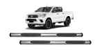PAR ESTRIBO COMPLETO OVAL OBLONGO CROMADO HILUX 2016/2021