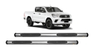 PAR ESTRIBO COMPLETO OVAL OBLONGO CROMADO HILUX 2016/2021