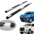 PAR ESTRIBO COMPLETO OVAL OBLONGO CROMADO HILUX 2016/2021