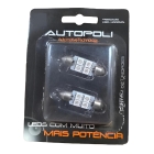 PAR LED LAMPADA TORPEDO AMARELO 4 LEDS PEQUENA 12V 36MM