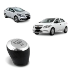 BOLA MANOPLA CAMBIO PRETA/PRATA/ARO CROMADO ONIX 2013/2016