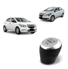 BOLA MANOPLA CAMBIO PRETA/PRATA/ARO CROMADO ONIX 2013/2016