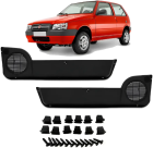 Par Porta Objetos Lateral Uno 85 A 2010 Preto C/kit Fixa&ccedil;&atilde;o
